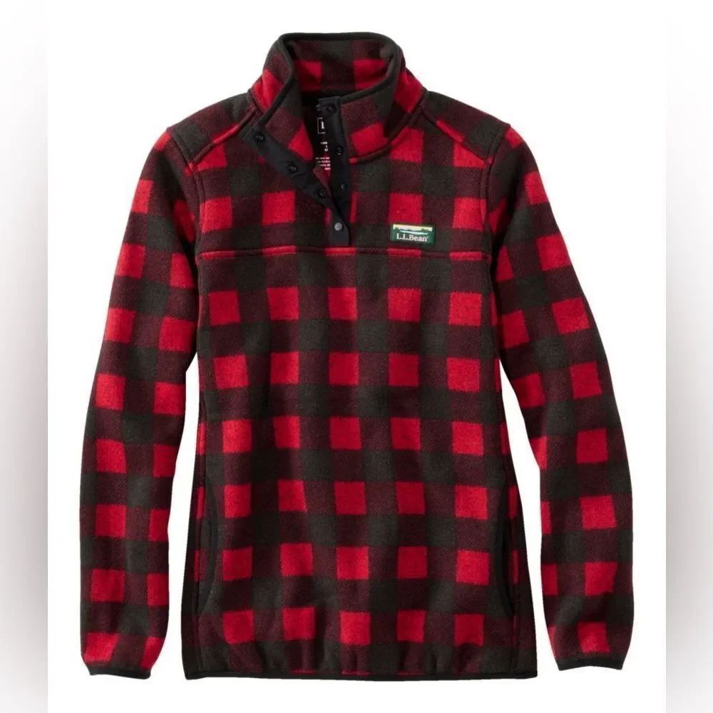 L.L.Bean Buffalo Plaid Pullover Sweater Small